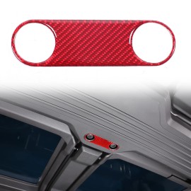 Carworld66 For Hummer EV 2024-2025 Carbon Fiber Red Car Roof Sunroof Trim Panel