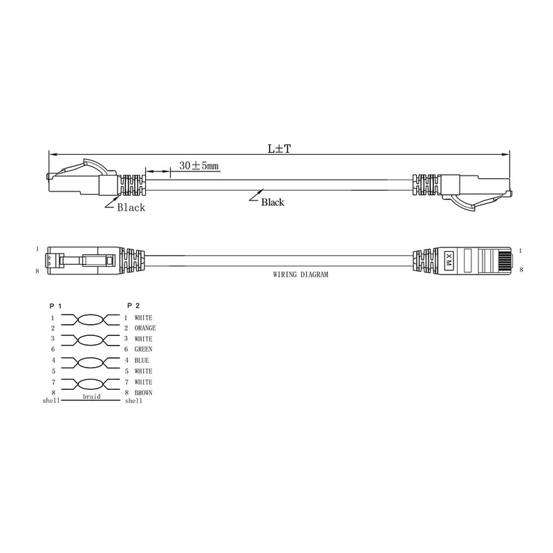 Logilink CQ6055S S/FTP (S-STP) Black 2m Cat6a networking cable -