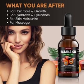 Batana Oil for Hair Growth - Organic Batana Oil for Hair Growth All Types from Honduras, Hair Growth Oils for Growth & Treatment|Enhances Radiance & Nourishment Hair Oil