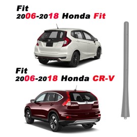 7 inch Antenna Mast Compatible with Honda Acura Mazda Subaru Select Models, Direct Replacement, Short Roof Antenna, Black Flexible Rubber