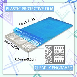 PH PandaHall 5pcs Nail Art Stamping Plate, Abstract Geometric Texture Nail Stamper Line Pattern Nail Stencils Stainless Steel Nail Picture Plates for Nail Art Design