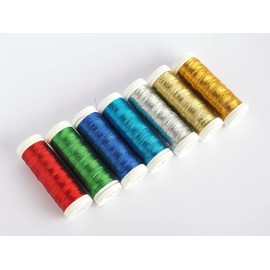 Ariadna Metallic Embroidery Thread Silva 273yd / 250m Cross Stitch Bobbin Lace Machine Embroidery Handmade 200 dtex (Silver)