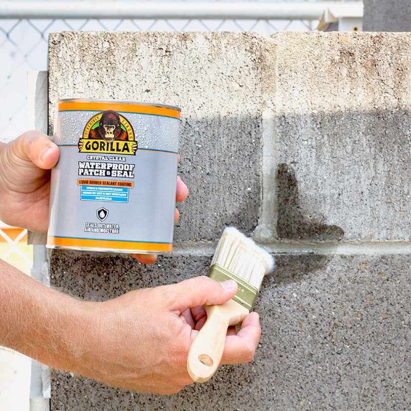 Gorilla Patch & Seal Liquid Rubber Waterproof Sealant, Crystal Clear,