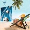 PLNVNVP Football Beach Towel for Boys, Microfibre Bath Towel for