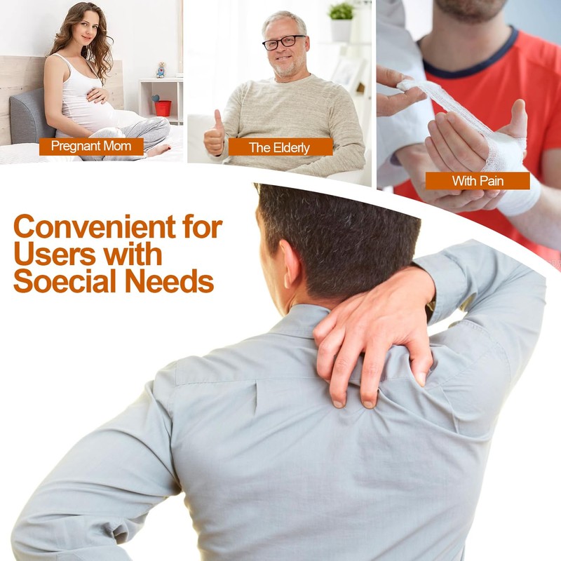 COZY CORE Telescoping Back Scratcher with 3Pcs Detachable Scratching Heads,