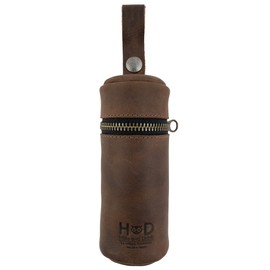 Hide & Drink, Cylinder Golf Bag Handmade from Full Grain Leather - Portable Ball Case with Hanger, Sports & Outdoors Accessories - Bourbon Brown