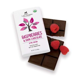 Lake Champlain Organic Raspberries & Dark Chocolate Bar, 3 Ounces