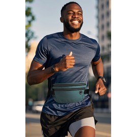 Slim Running Belt for Women Men Runners Fanny Packs with Phone Holder Hidden Pockets Exercise Waist Bags for Marathon Workout