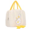 Lunch Bag Cartoon Duck Pattern Waterproof Zipper Closure Sturdy Handle