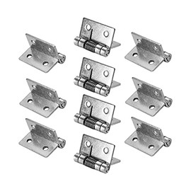 MroMax 10 bisagras de resorte de cierre automático, bisagras de resorte de 1 pulgada de acero inoxidable 304 cepillado para puerta o gabinete, tono plateado