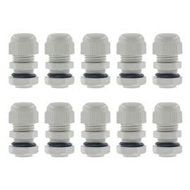 1/2 Inch NPT Strain Relief Nylon Cord Grip,SAFYY 10 PCS Waterproof Cable Glands Adjustable Wire Cord Grip Connector,Junction case Connector IP68,CE ROHS Listed,Cable Range 8-14,White