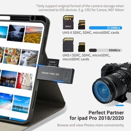 JJC Metal SD Card Reader, USB 3.1 Micro USB 2.0 Type-C 3.1 Easy Card Reader USB OTG Adapter for UHS-II UHS-I SD SDHC SDXC Micro SD Micro SDHC Micro SDXC Memory Cards (Gray)