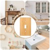 Pinkunn 10 Pieces Solid Wood Light Switch Plate Outlet Covers