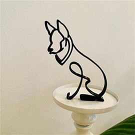 WOWTAC Figurine, Interior, Stylish, Miscellaneous Goods, Korean DOG ART Wire Art, Cute Dogs, Dogs, Abstract, Object, Iron, Modern (Hound)