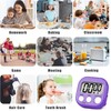 6 Pack Digital Kitchen Timer Magnetic Digital Timer with Big