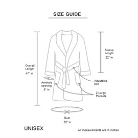 Marquess All-Cotton Bathrobe Thick Plush Cloth Housecoat Terry Toweling for Men & Women, Comfortable & Warm (Charcoal)