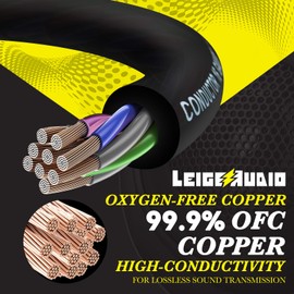 LEIGESAUDIO 20 Feet 9 Conductor Speaker Wire/Cable - 16 AWG 100% OFC, Ultra-Flex and Easy Peel Jacket, Ture Copper with Color Coded Conductors