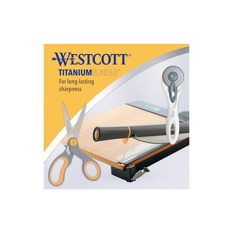Westcott Tijeras de titanio rectas de 12.7 cm con micropunta