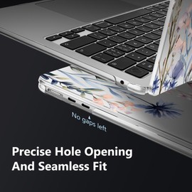 May Chen for MacBook Air 13.6 Inch M3 M2 2024-2022 Release, Model A3113 A2681 [Utra-Thin Crashproof] Pattern Hard Shell Cover for MacBook Air 13.6 inch - Plants & Flower