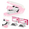 Deli Effortless Desktop Stapler, Heavy Duty Stapler, 40-50 Sheet Capacity,