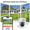 2K Solar Security Cameras Wireless Outdoor, 5/2.4Ghz WiFi Cameras for