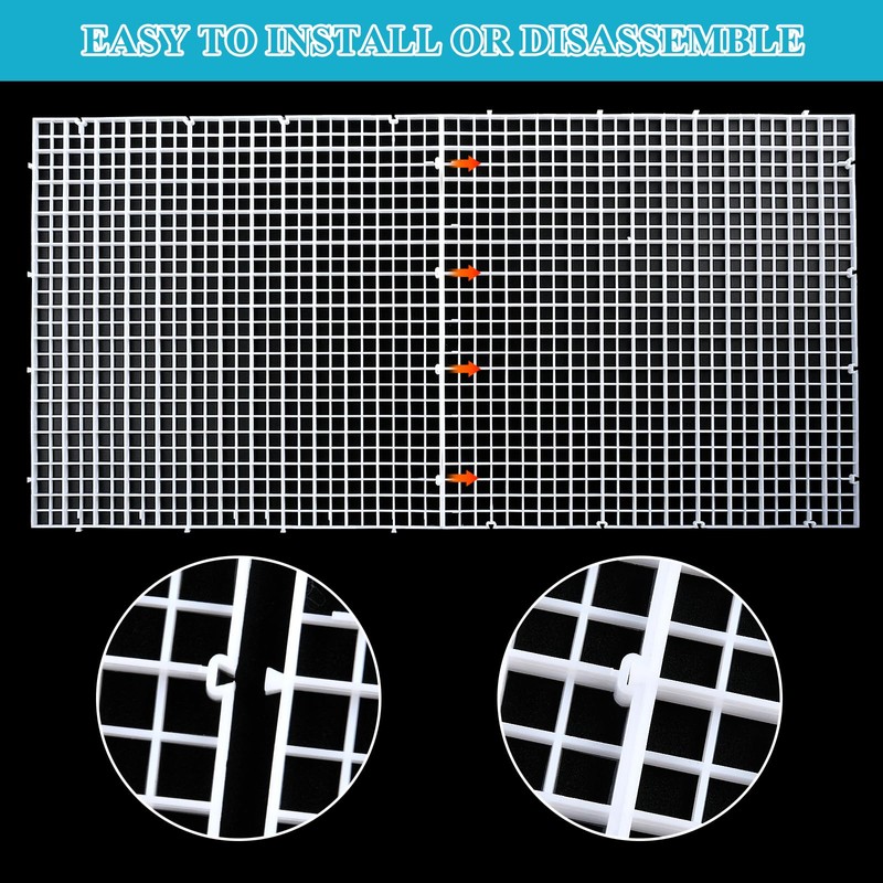 Supkiir 14pcs Aquarium Fish Tank Divider, Plastic Grate Isolation Board