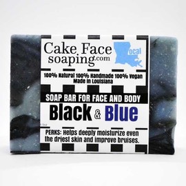 Black & Blue Bar Soap – with Shea butter for added moisture - Quantity: Pack of 5