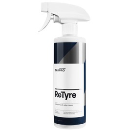 CARPRO ReTyre Car Tire & Rubber Cleaner: All in One Tire & Wheel Cleaner, Car Wash Wheel Cleaning Spray for Car Detailing - Clean New Tire Look - 500ml (17 fl oz)