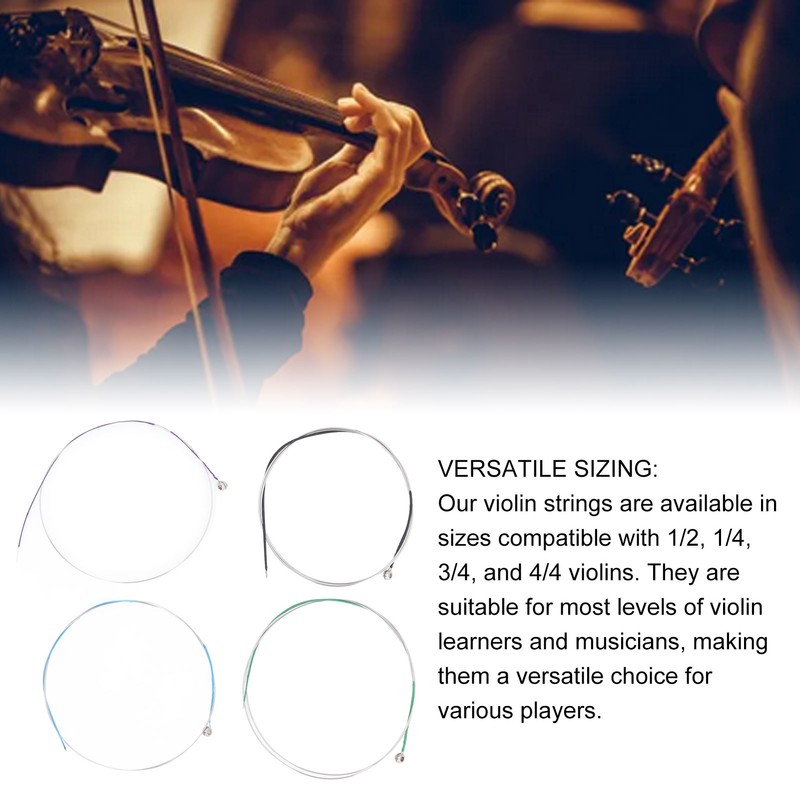 12Pcs Violin String Copper Alloy Professional Violin String Replacement for