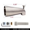 Westbrass E531DUS-07 Universal Fit 5-1/4" Diverter Tub Spout, Zinc, Satin