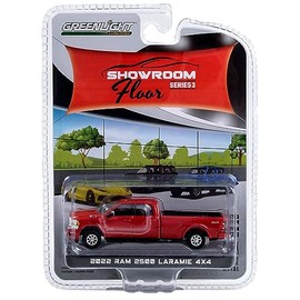 Greenlight 1:64 Showroom Floor Series 3-2022 Ram 2500 Laramie 4x4 - Flame Red Clearcoat 68030-B [Shipping from Canada]