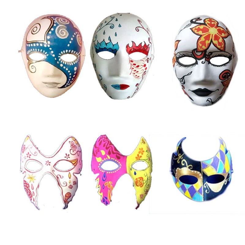 Meipro Paper Pulp Mask Blank White for Hand-Painting Creative Free