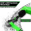 Synthetic Winch Rope Cable Kit, 3/16" x 50ft 8500LBS Green