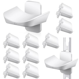 Abbylike 10 Pcs Competition Pinless Jump Cups Jump Cue Quick Adjust Height, No Lost Pins and Lightweight Durable for Only Pinless Track Systems for Hobby Horse Jumper Equestrian Activities (White)