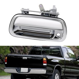 JDMON Chrome Tailgate Door Handle Replacement for Toyota Tundra 2000-2006 Exterior Liftgate Handle Rear Lift Gate Latch Handle Replacement for 80866 TO1915110 69090-0C010 69090-0C030-C0