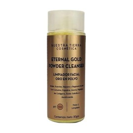 Nuestra Tierra Cosmética Eternal Gold Powder Cleanser, Limpiador Facial en Polvo, con Cúrcuma y Colágeno, 30 g