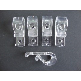 CHILD SAFETY ROLLER OR ROMAN BLIND OR CURTAINS CLEAR P CLIP X PK10, CORD TIDY