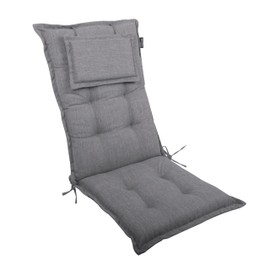 LILENO HOME Garden Chair Cushions in Grey Y [Set of 1 - High-Back] - Comfortable Loungers as Seat Cushions for Garden Furniture - Chair Cushion for Garden Chairs and Folding Chairs MAR