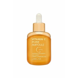LEBELAGE Ampolla pura de vitamina C para la cara – Suero antienvejecimiento de vitamina C con ampolla de doble función que contiene vitamina C y ácido tranexámico que ayuda a mejorar las arrugas y blanquear la piel (alivia las manchas y pecas).