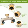 KYYGKY Brass Outside Garden Tap Splitter,3/4 Inch 2 Way Faucet