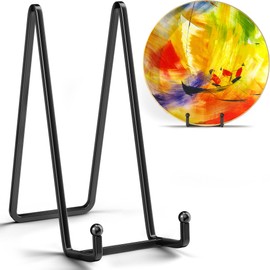 IPAME 12 Inch Large Plate Stands for Display - Metal Picture Frame Easel Stands for Plates, Books, Platters, Plaques, Decor (2 Pack)