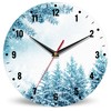 SPUNKER Christmas Clock for Bedroom,Winter Forest Wall Clocks for Living