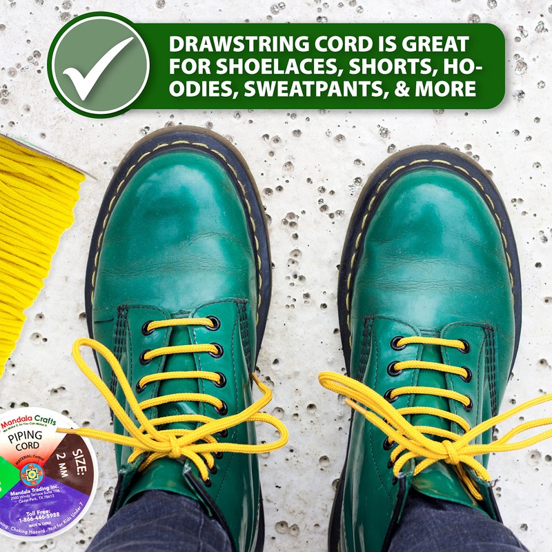 Mandala Crafts Red Soft Replacement Drawstring Cords for Sweatpants Bags