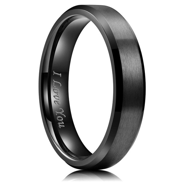 King Will 316L Stainless Steel Wedding Ring for Men Women-