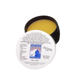 All Natural Chalk Furniture Waxing Kit, 8oz Clear, 8oz Dark, 2 Palm Brushes. 4 Pack