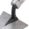 Rounded tip triangular forged pointing trowel with beech wood handle