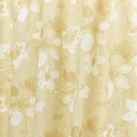 Nicole Miller New York Dara Light Filtering, Semi Sheer Rod Pocket Curtain Panels, 54"x96", Honey Gold, Set of 2