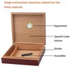 Gioflv Cigar Humidor, Cedar Desktop Box with Hygrometer & Humidifier,