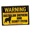 Australian Shepherd Aussie Dog Sign Warning Security System Door Sign