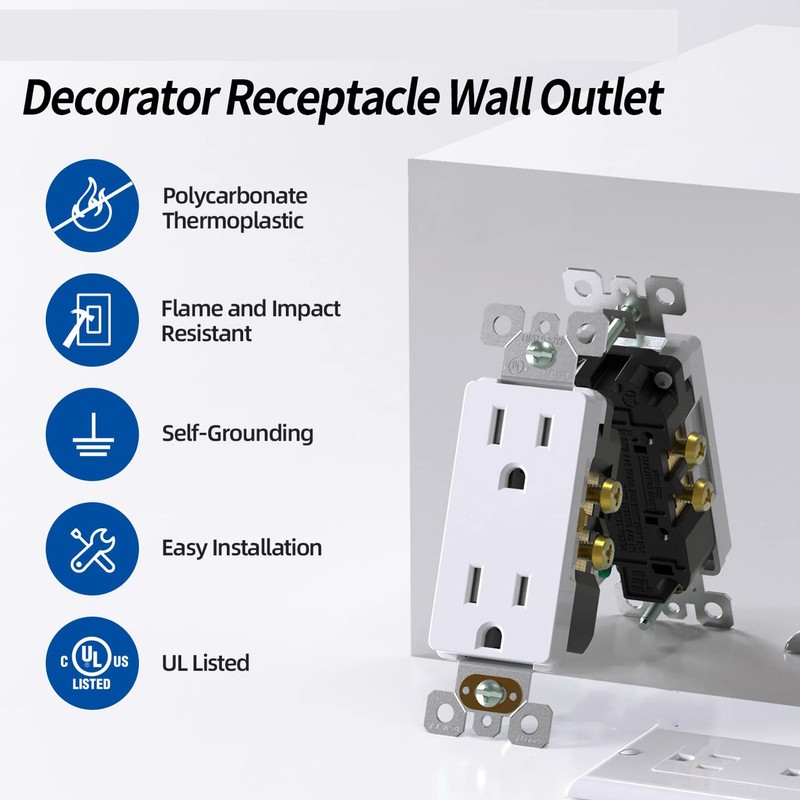 Weatherproof Outlet with Cover US Standard Power Socket Outdoor RV
